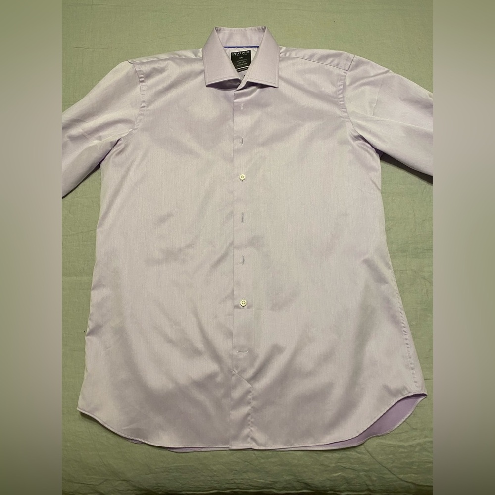 Proper Shirtings Purple Dress Shirt 16.5 - 32/33